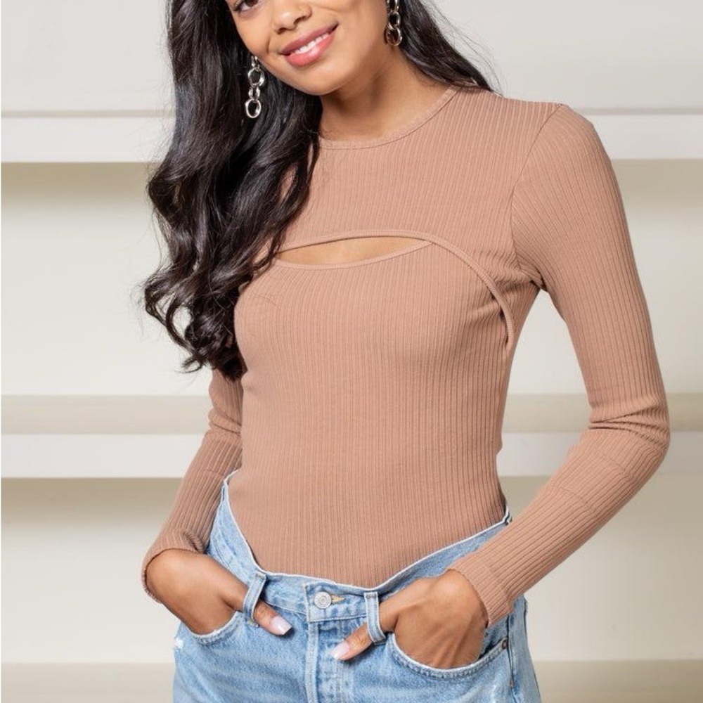 Agolde Lyza Cut Out Rib Top